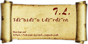 Tóbiás Lóránt névjegykártya
