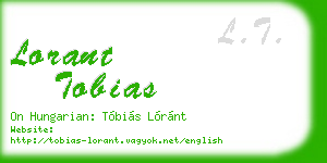 lorant tobias business card